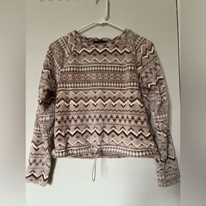 NWOT Derek heart cropped fleece, size small